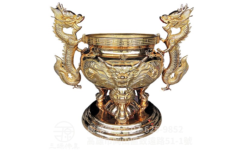 銅天公爐-五爪龍大獅腳